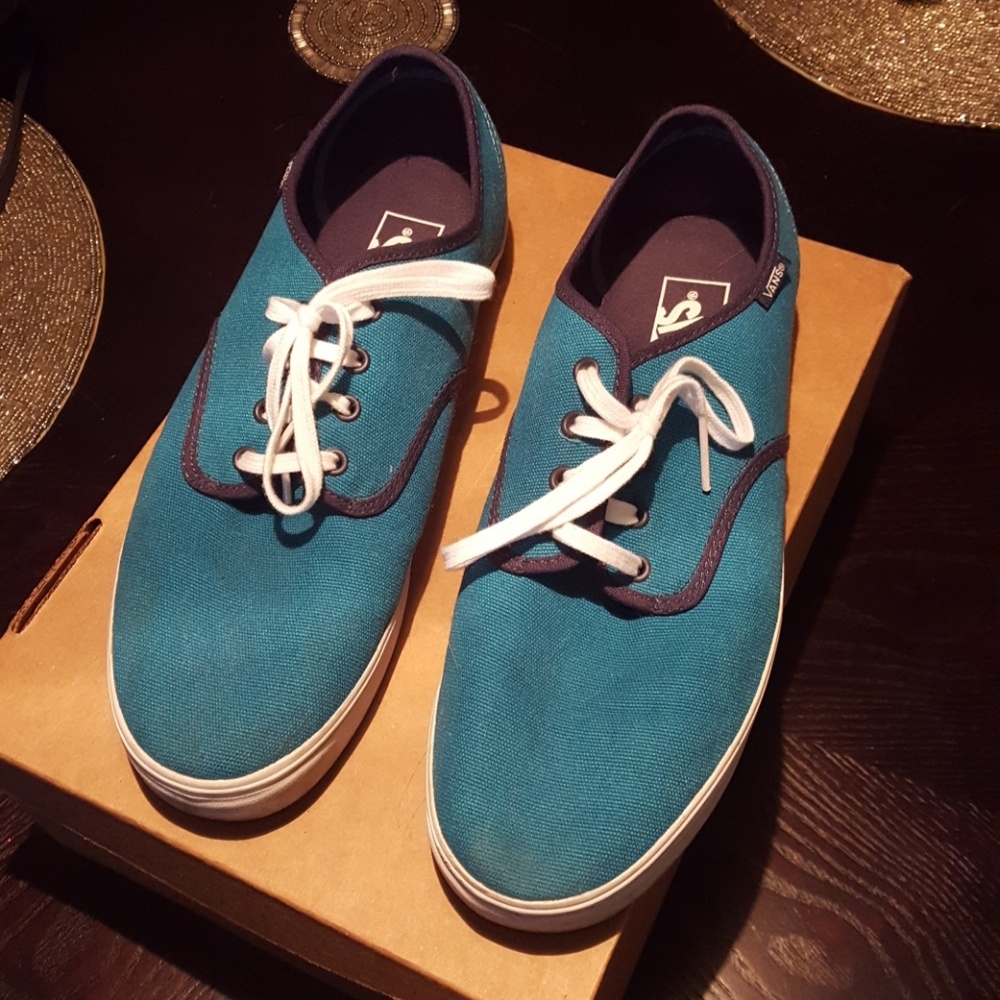 Vans aqua blue shoes